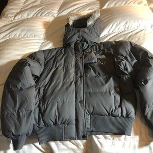 North Face snow jacket grey size L